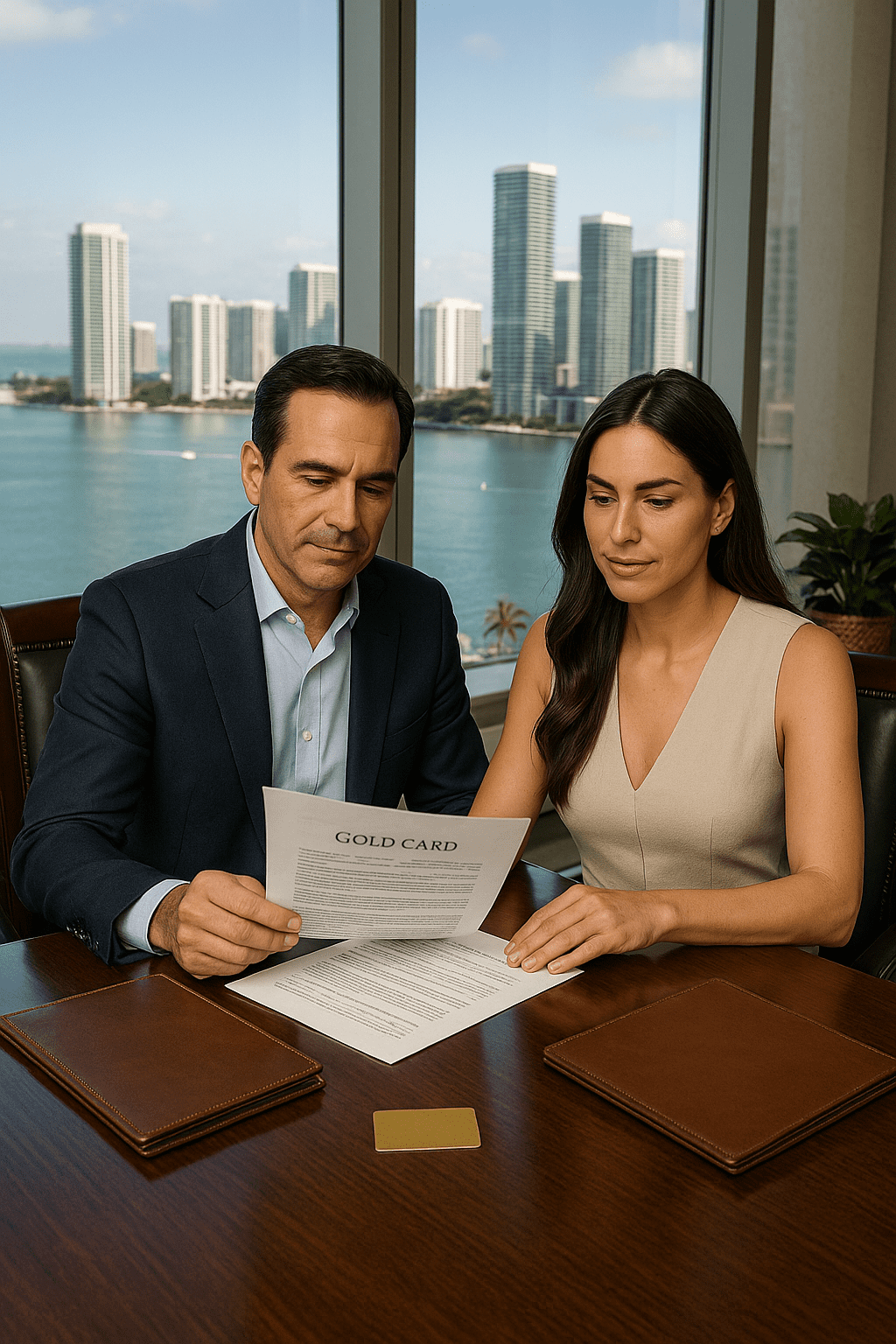 Wealthy Colombian Couple working through the Gold Card Immigration Program with our team
